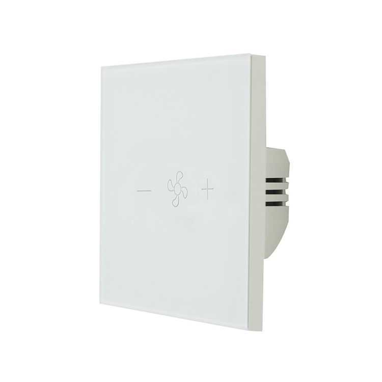 Tempered Touch Tuya Smart Switch 240V 10A Wifi Fan Speed Controller