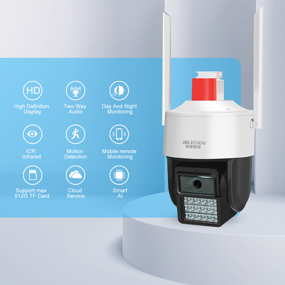 C2430TD-10D 350° Horizontal 3-90° Vertical Camera Built-in Siren Customized Logo