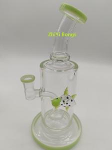 China CE Tortoise Glass Dab Rigs Percolater Water Pipe Recycler Glass Adapter Bongs 14mm wholesale