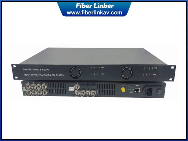 Quality Multiple 12G-SDI Converter over Fiber Optic Cable with CVBS and Ethernet for sale