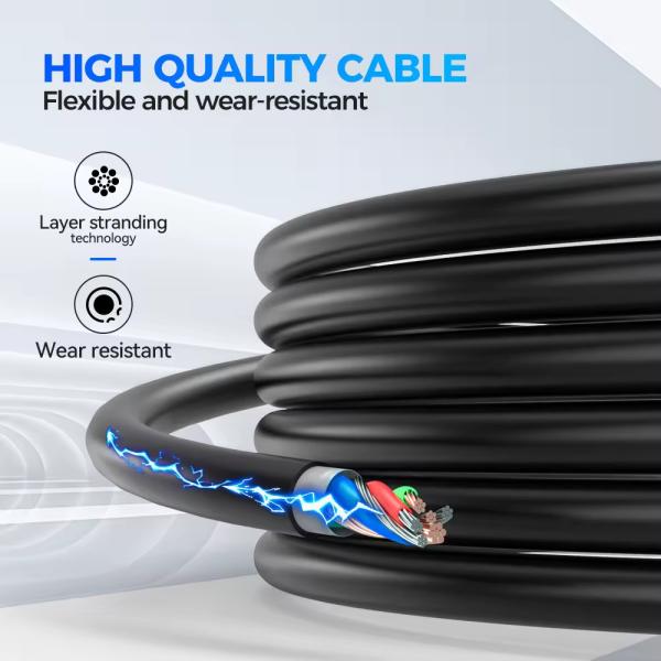 3.7KW Type 2 EV Charger with LCD Indicator Light and 4.5M Cable