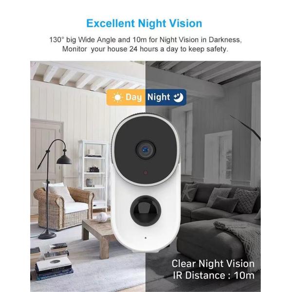 Unistone 2MP 10000mAh Battery Solar Powered Camera Supported Google Home / Alexa(US-BC204GA) Product model:CA0150 Comm