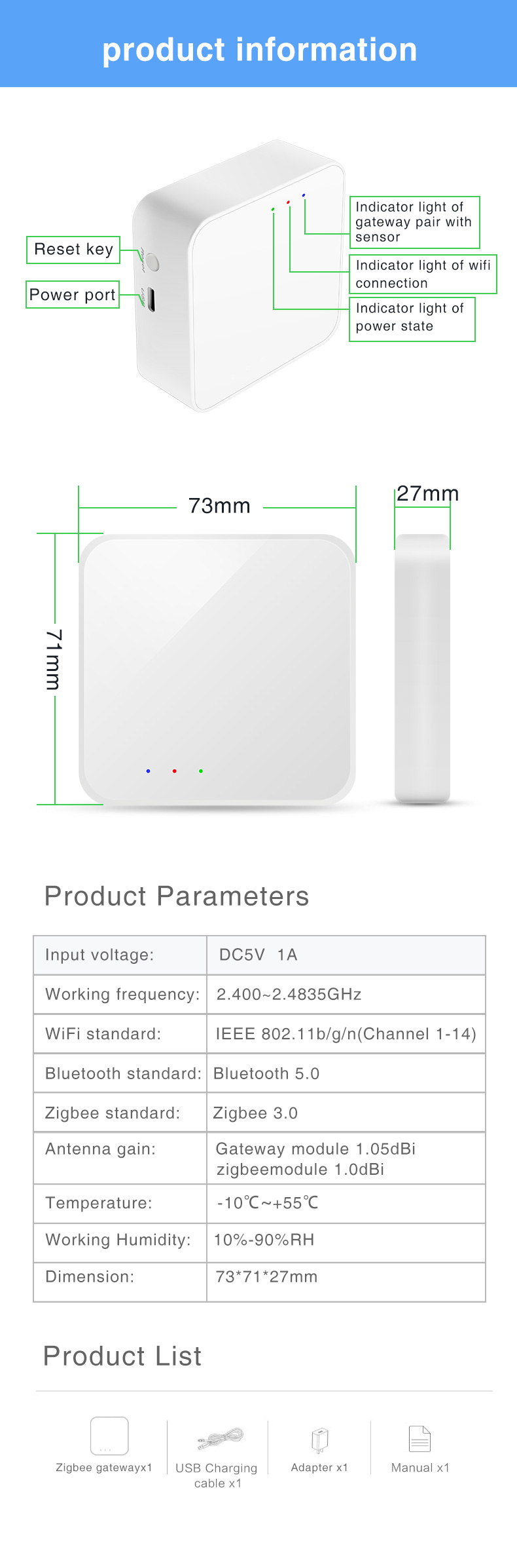 10A Home Assistant Tuya Zigbee Gateway Tuya Zigbee Smart Gateway Hub 3.0