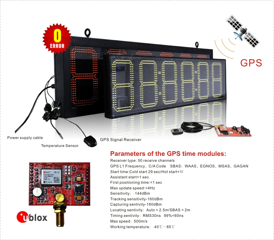 Original Outdoor Waterproof Led Digital Double Side Time And Temperature Sign Led Timer Display Led Wall Clock