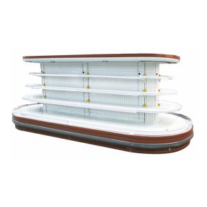 China Oval Island Multideck Open Showcase Chiller With Brilliant LED Lights wholesale