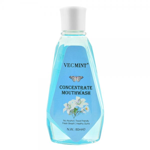 VECMINT Alcohol Free 80ml Floral Flavors Antibacterial Concentrated Mouth Wash Oral Wash Teeth Cleaning