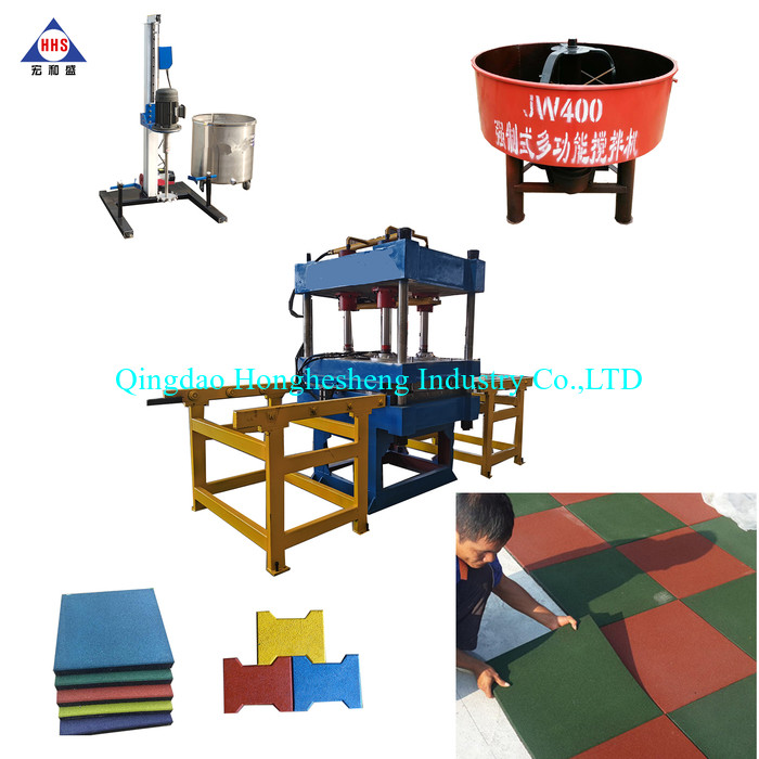 Outdoor Sports Rubber Floor Tile Vulcanizing Press Machine Anti Skid