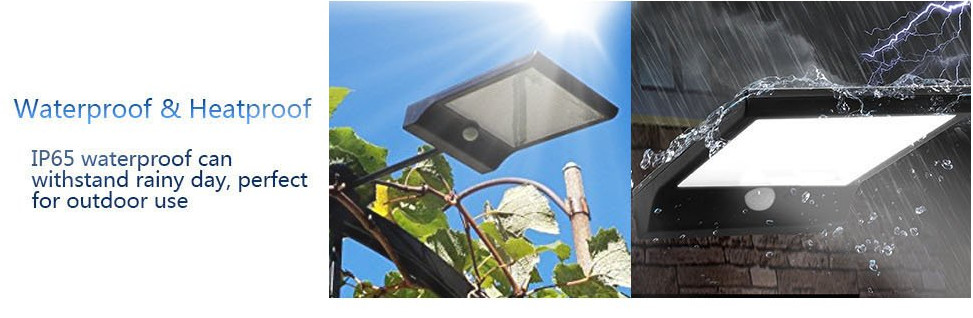 outdoor wall mounted 36 LED solar power motion sensor garden led wall light 36 Leds Solar Powered Outdoor Wireless Water