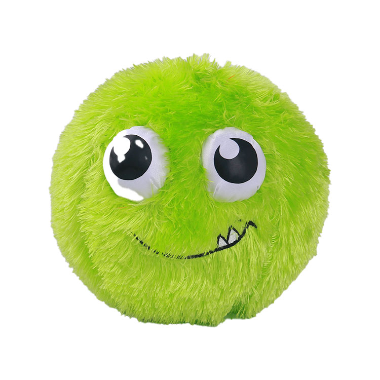 Polyester Outer Skin Material Crazy Face Fabric Covered Fuzzy Ball 16" for Assortment