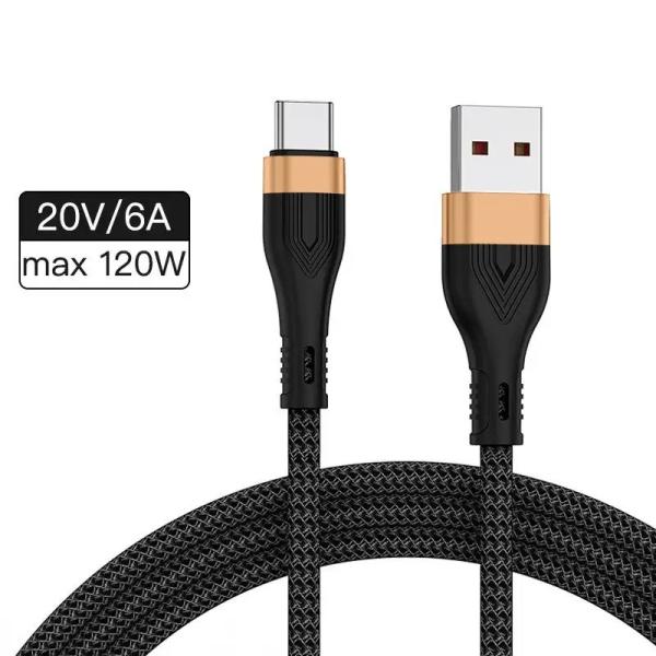 Quality USB4 Connector 66W USB-C Data Cable For Android 6A USB-C Cable Max 120W Fast Charging for sale