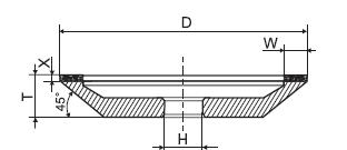 Resin Grinding Wheel , Flaring Cup Grinding Wheel 180 Grit