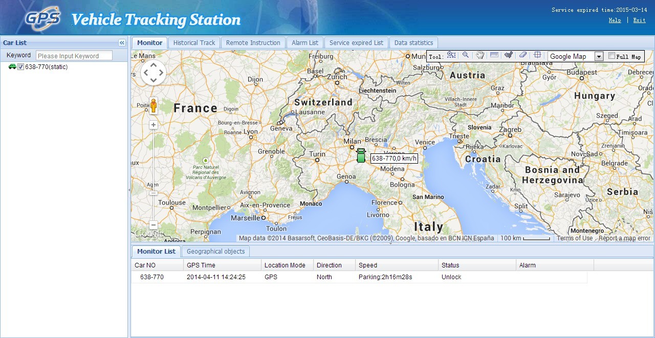 Vehicle GPS Location Tracking Software / GPS Phone Tracking Software Multi Geofences