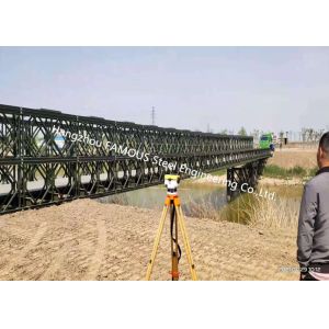 Temporary Steel Assembly Bridge Structure Customize Paint