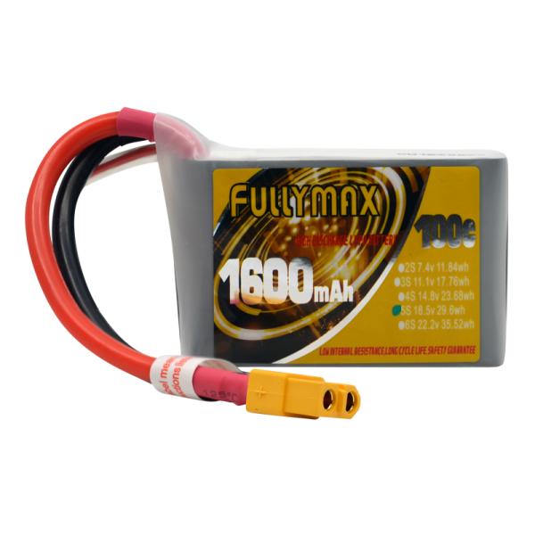 1600mah 18.5v 5s 100c Lipo Battery Fpv Rc Racing Battery Lipo Fullymax