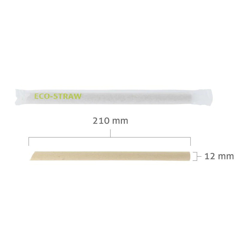 20cm Green Biodegradable Straws Bamboo Fibre Straws For Beverage