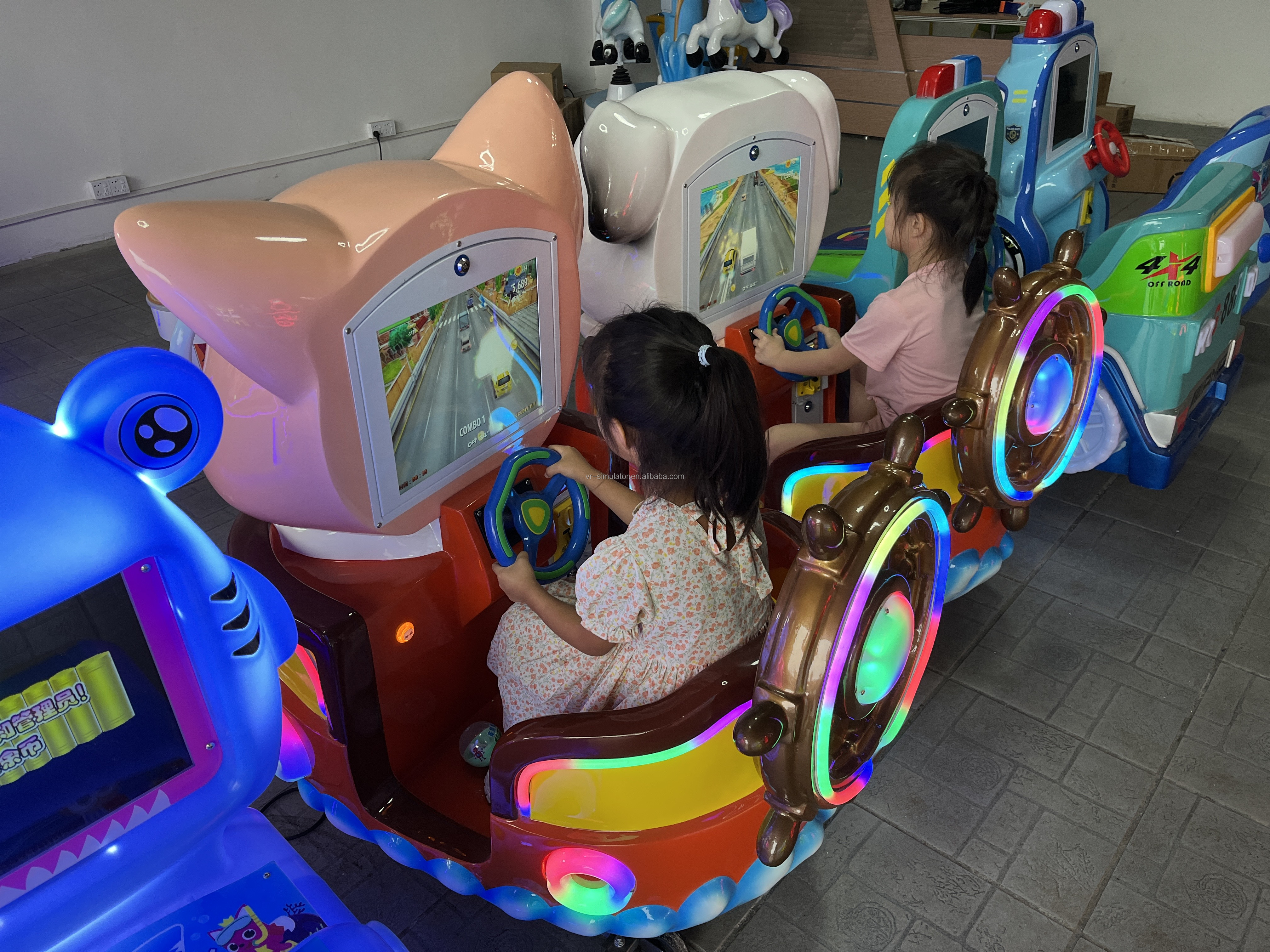 Dreamland coin operated children game machine happy fun 3D fiberglass kiddie rides on car FOR SALE