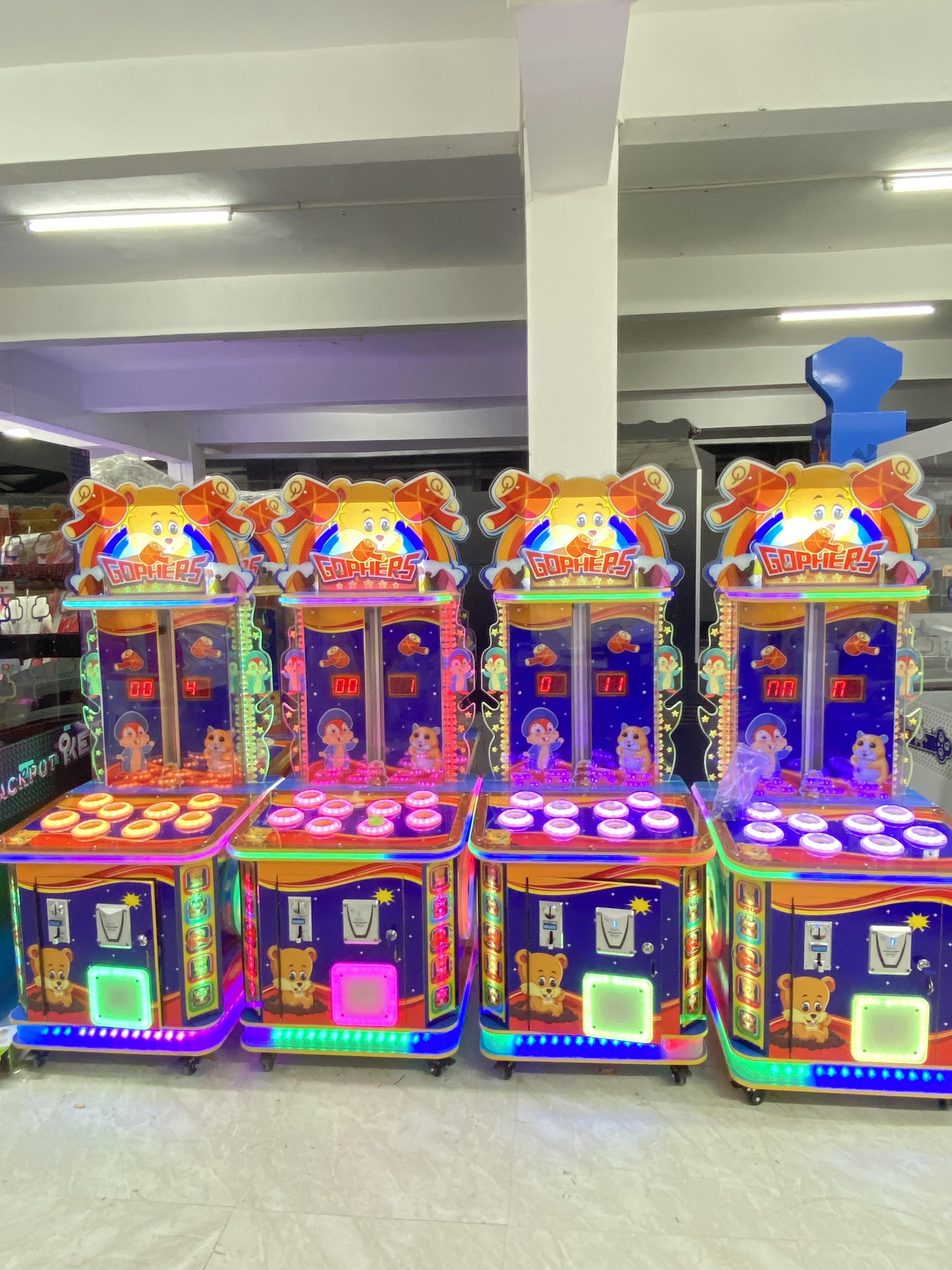 PlayFun Kids Coin Operated Redemption Arcade Game Small Hammer Hitting Beating Machine for Children