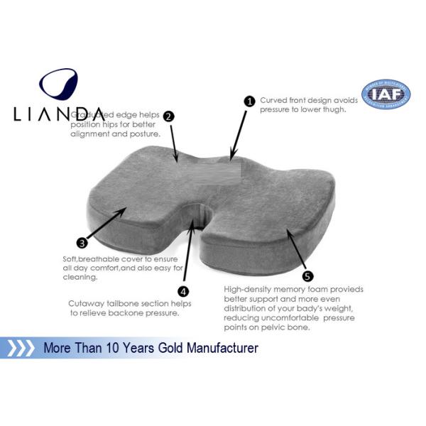 Coccyx Orthopedic Comfort Memory Foam Seat Cushion with zippered cover