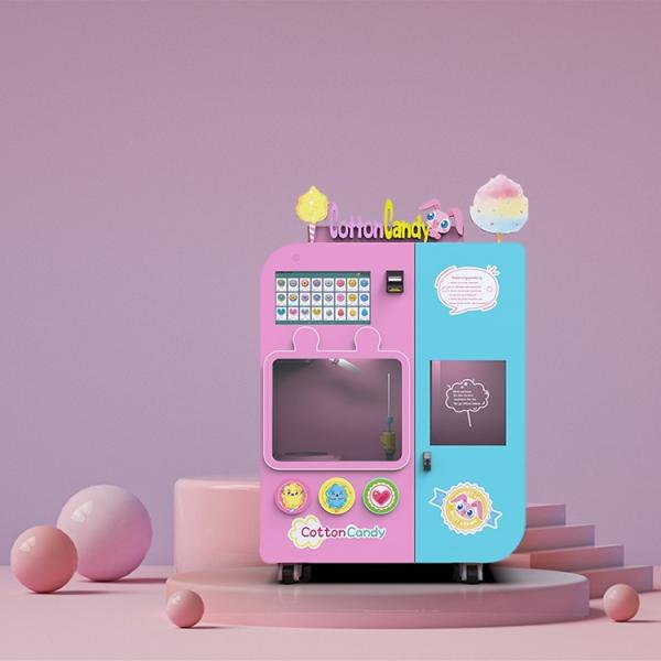 Quality 220V Commercial Fairy Floss Vending Machine With High Efficiency Cooling System for sale