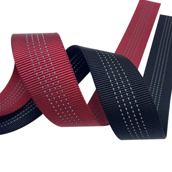 Quality ISO9001 Polypropylene Webbing Strap 38mm Red Nylon Webbing for sale