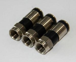 OEM Compression F Connector For RG6 Satellite Dish , TV Antennas Coaxial Cable Connector