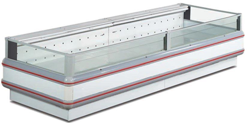 Danfoss Compressor Supermarket Island Freezer With Static Cooling System