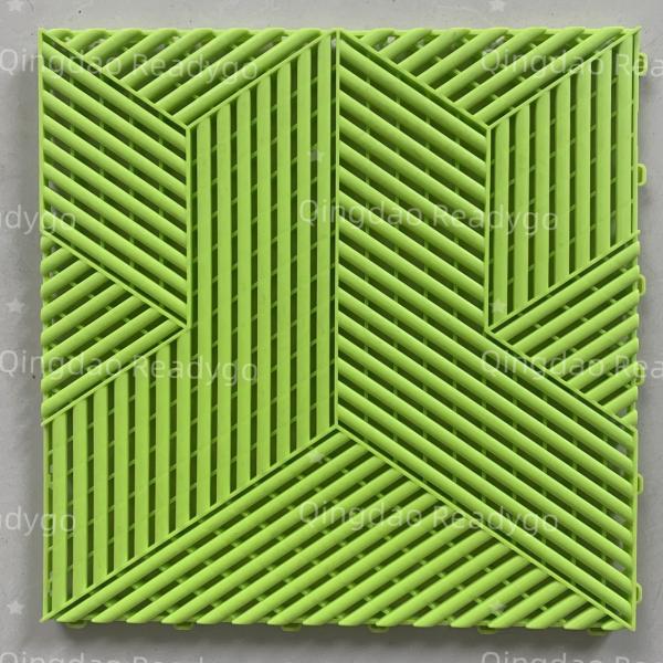 Quality Factory 3D Cubic PP Garage Flooring Anti Slip Interlocking Drainage Garage Floor Tiles for sale