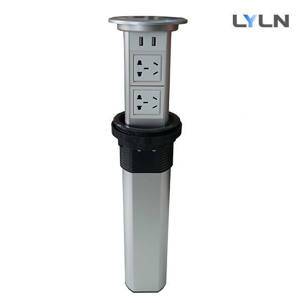 Quality Anti Collision Motorized Retractable Table Socket With Wireless Charger for sale