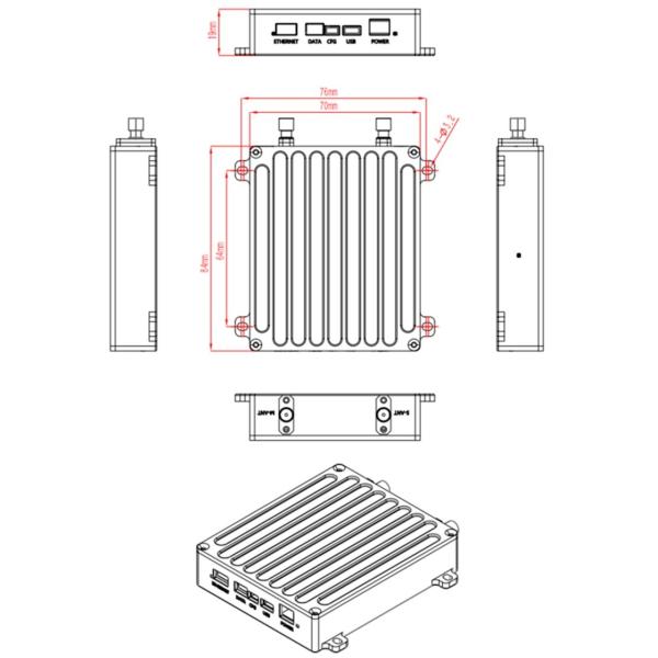 CD15NMT-V3 2.4GHz COFDM HD Transmitter With FHSS For UAV & Drone