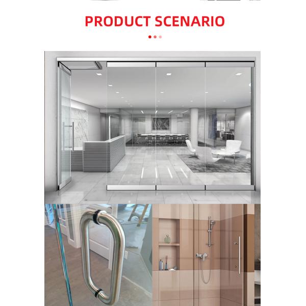Rose Gold Pull Handle for Shower Door 203*203mm 8-12mm Door Thickness Included