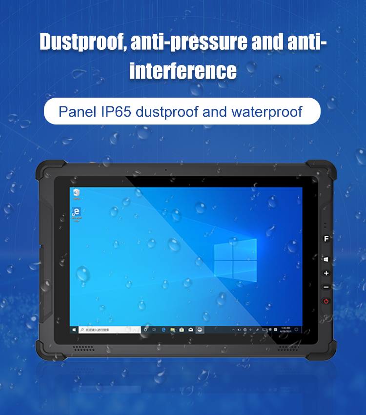 Capacitive Screen 10 inch Industrial Tablet with IP65 Waterproof and Rear 8.0MP Camera