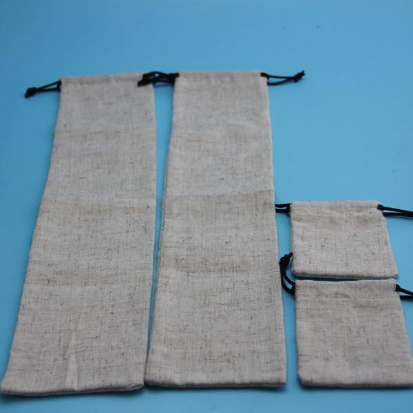 Quality Bamboo Fabric Jute Drawstring Bag Customized Color / Size OEM Service for sale