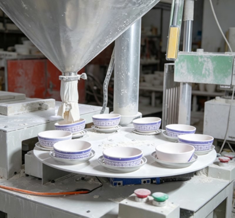 Automatic weighing machine for powder feeding control in industrial setting