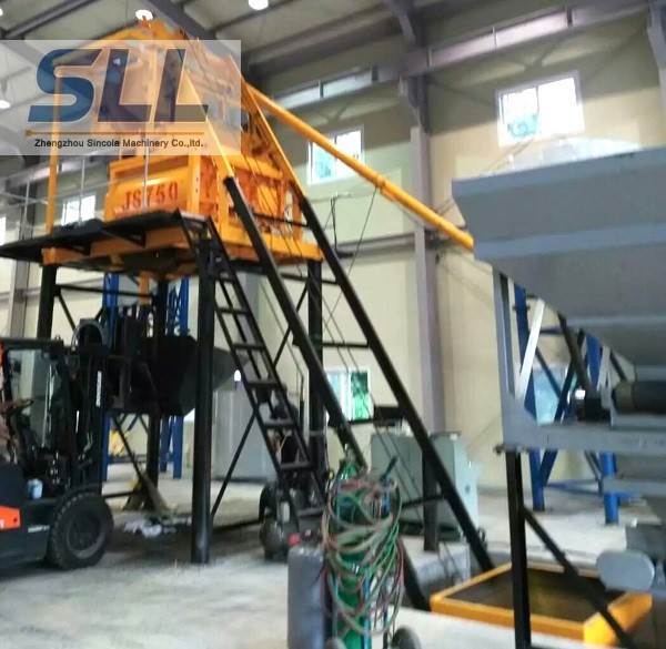 PLC Control Concrete Production Plant / Concrete Batching Machine Low Dust