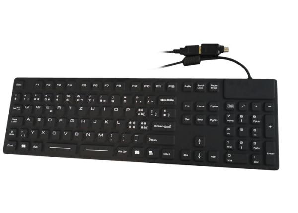 Quality Rubber PCBA PS2 800DPI Industrial Keyboard Mouse 104 Key for sale