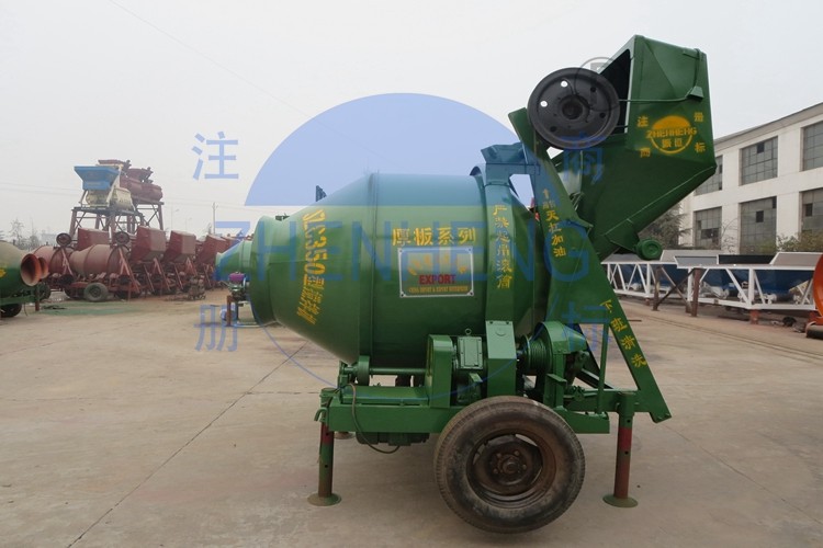 Low Noise Self Loading Concrete Mixer, Electric Portable JZC350 Concrete Mixer