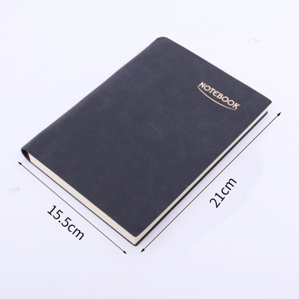 Customized A5 Wood-free Paper PU Resin Cover Leather Journal Notebook Set With Pen