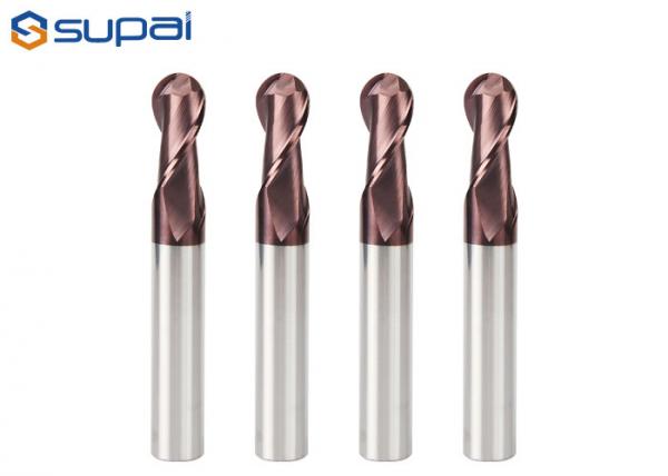 Quality Long Ball Nose End Mill 50 - 150mm Overall Length Solid Carbide End Mill for sale