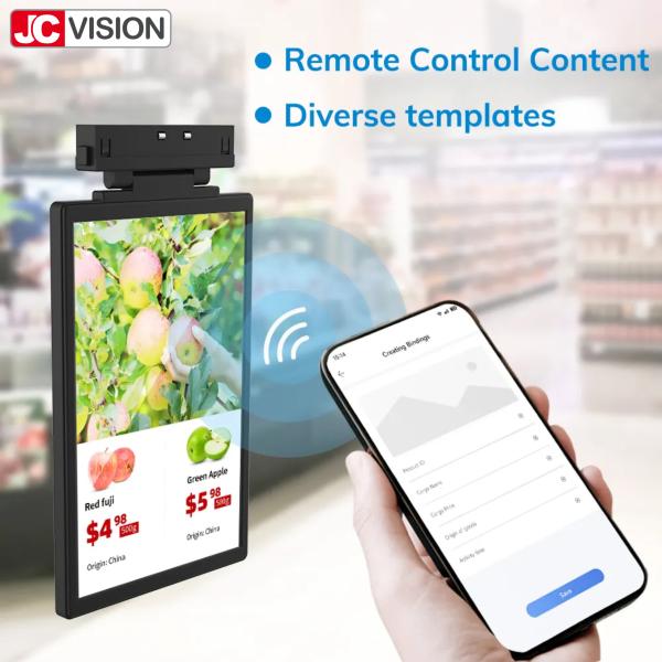 JCVISION Easy To Install Digital Signage Display Electronic Shelf Label LCD Display TFT Technology