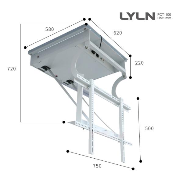60kg Max Load Motorized TV Flip , Ceiling Flip Down Motorized Tv Mount Thin Design