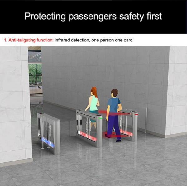 Factory Application Pedestrian Swing Gate Turnstile  With Card And Qr Code 4