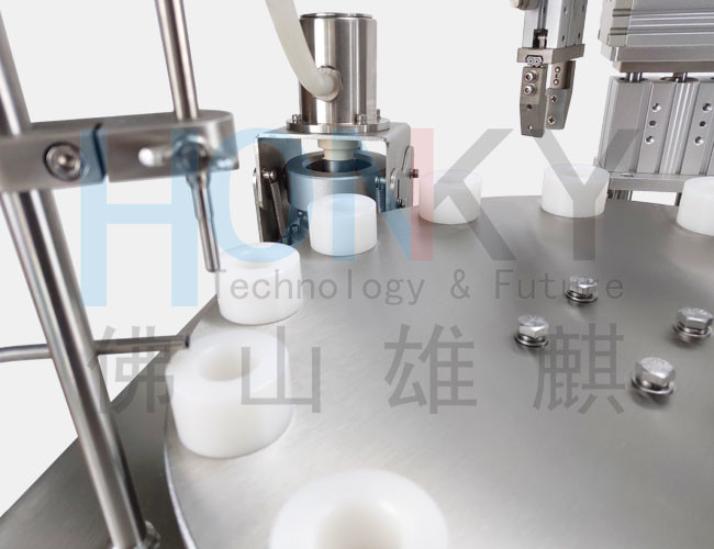 Desktop semiauto essential oil bottle filling and capping machine with multiple size fitting for glass bottle packing