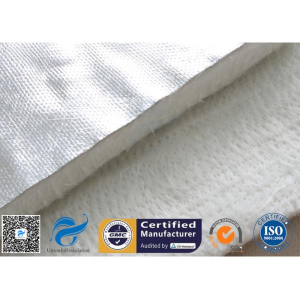 Aluminium Foil Fiberglass Needle Mat E Glass 25MM White 800℃ Heat Insulation