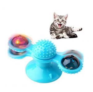 China Interactive Rotating Windmill Cat Toy With Suction Cup Windmill Kitten Toys Cat Toothbrush Toy wholesale