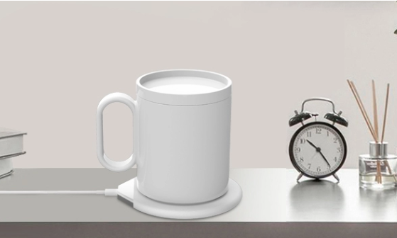 55 Degree Coffee Mug Warmer With Wireless Charger ABS Ceramics 8 Hours Work
