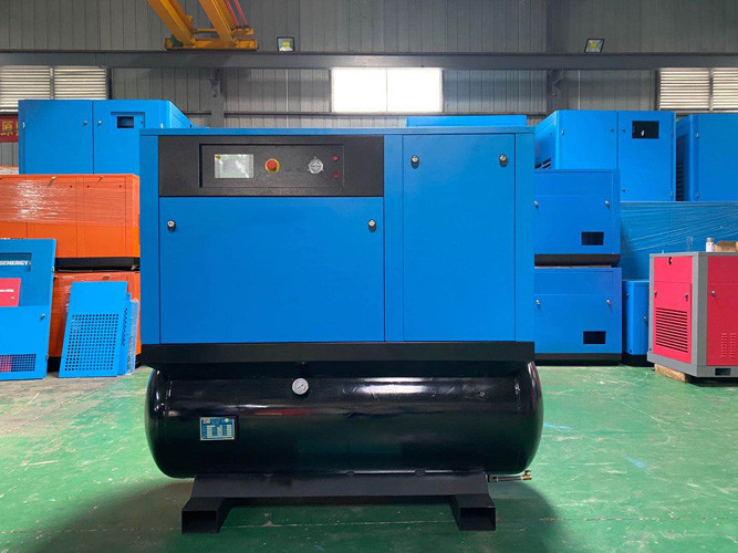 Screw Laser Cutting Air Compressor Air Tank Mounted Variable Frequency 15Kw 20Hp
