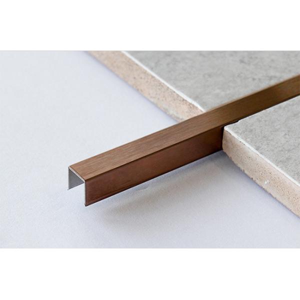 10mm Height 201 Stainless Steel Floor Edge Trim Strips ODM For Wall Decoration