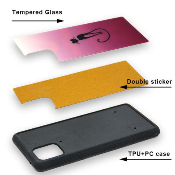 Protective Iphone Tempered Glass Phone Case For Sublimation Printing