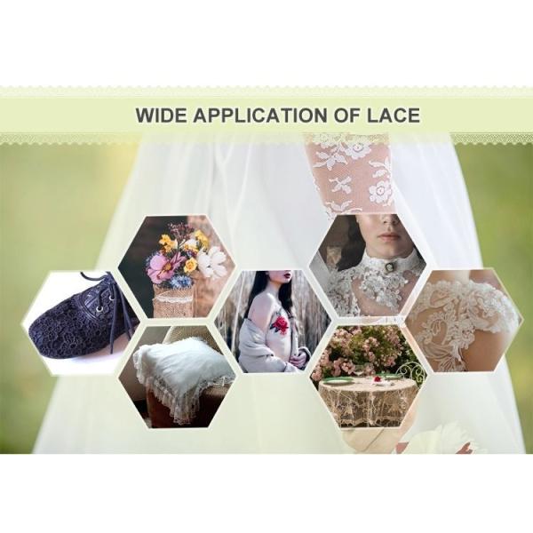KJ20065 Garments Polyester 3.2cm Flower Lace Trim