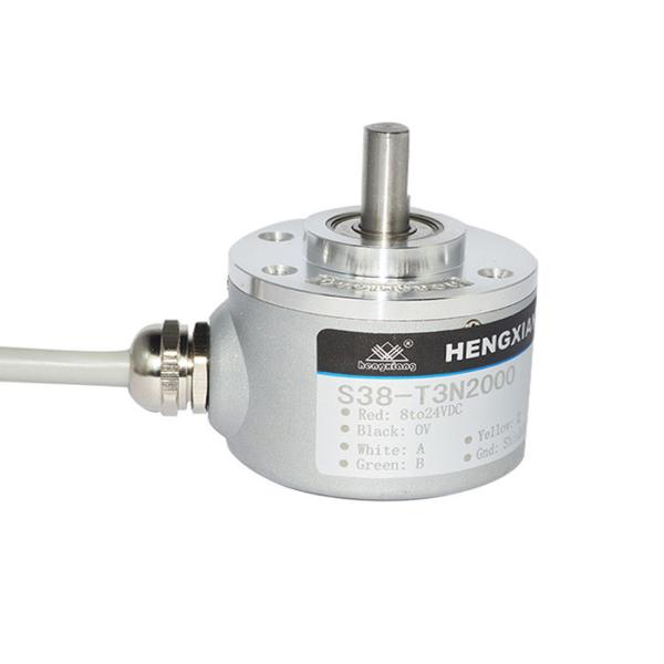 Quality 2500 pulse External Diameter 38mm Optical Rotary Encoders 6mm Shaft Speed 8000 Rev / Min S38 Encoder OEW2-25-2HC encoder for sale